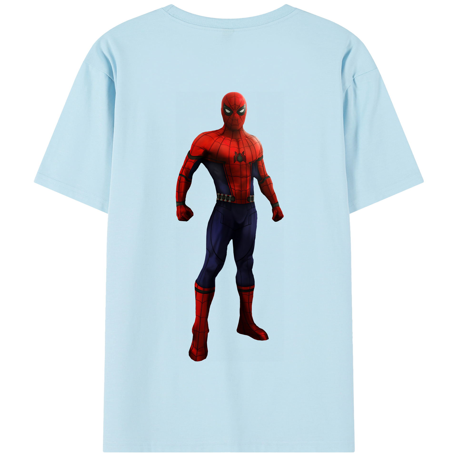 （画像用） Spider Man スパイダーマン 綿100％半袖Tシャツ（背面プリント）